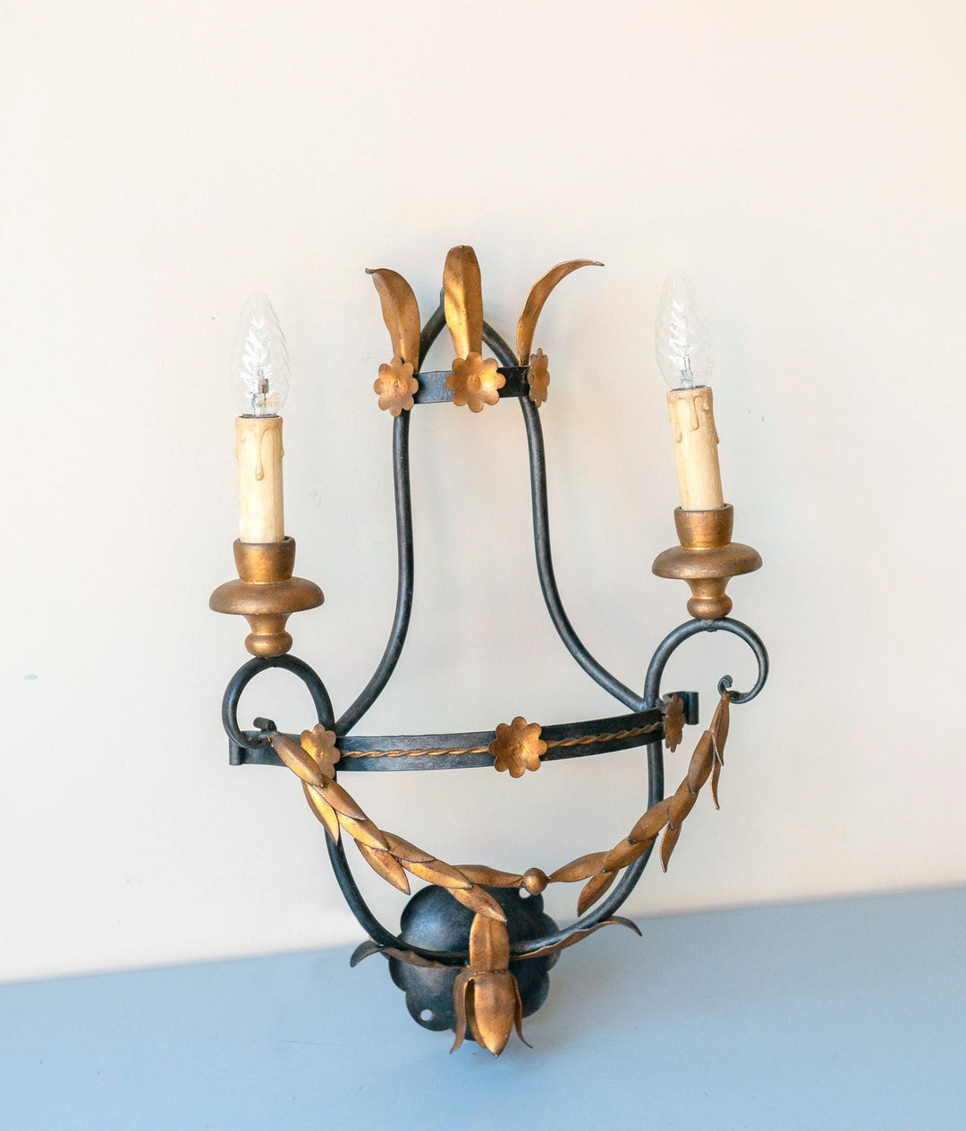 Italian Florentine Wall Sconce, 1960s