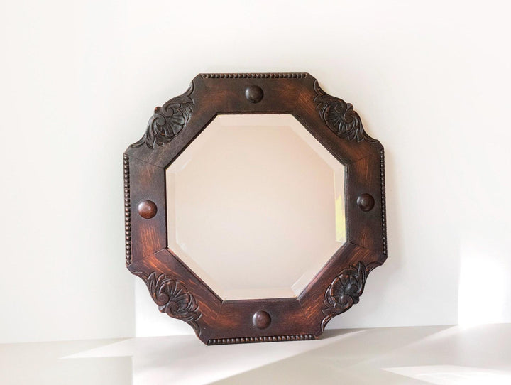 Antique Art Deco Octagonal Wall Mirror - Amsterdam School