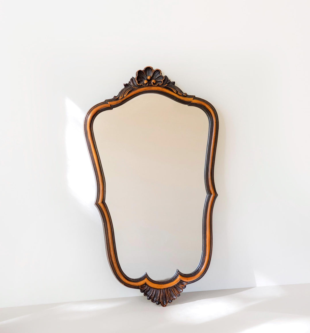 Vintage Scalloped Wall Mirror - French Rococo Style