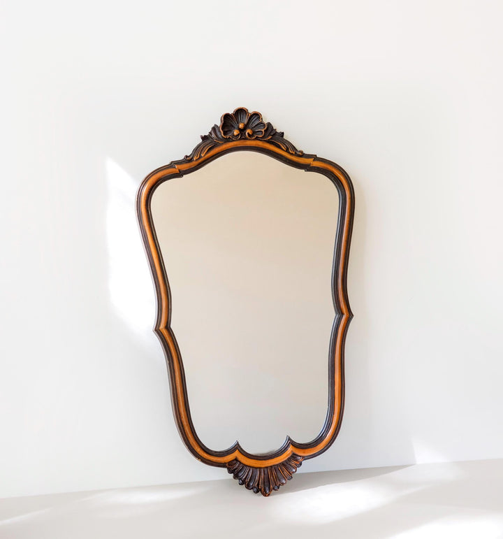 Vintage Scalloped Wall Mirror - French Rococo Style