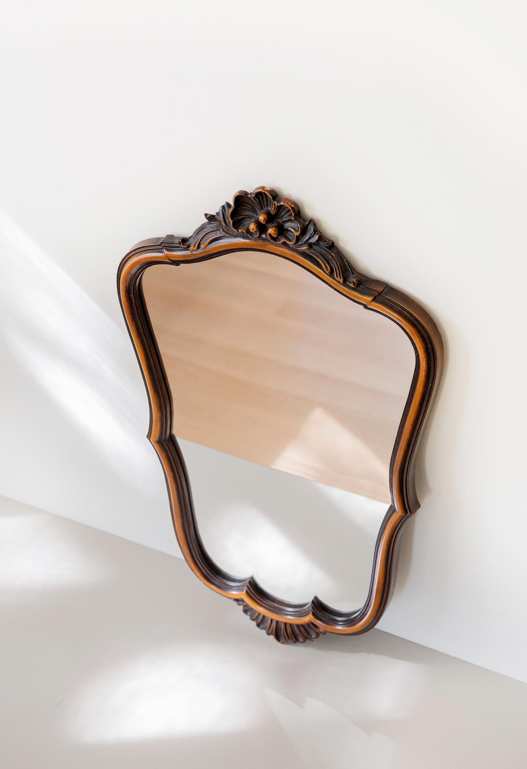 Vintage Scalloped Wall Mirror - French Rococo Style