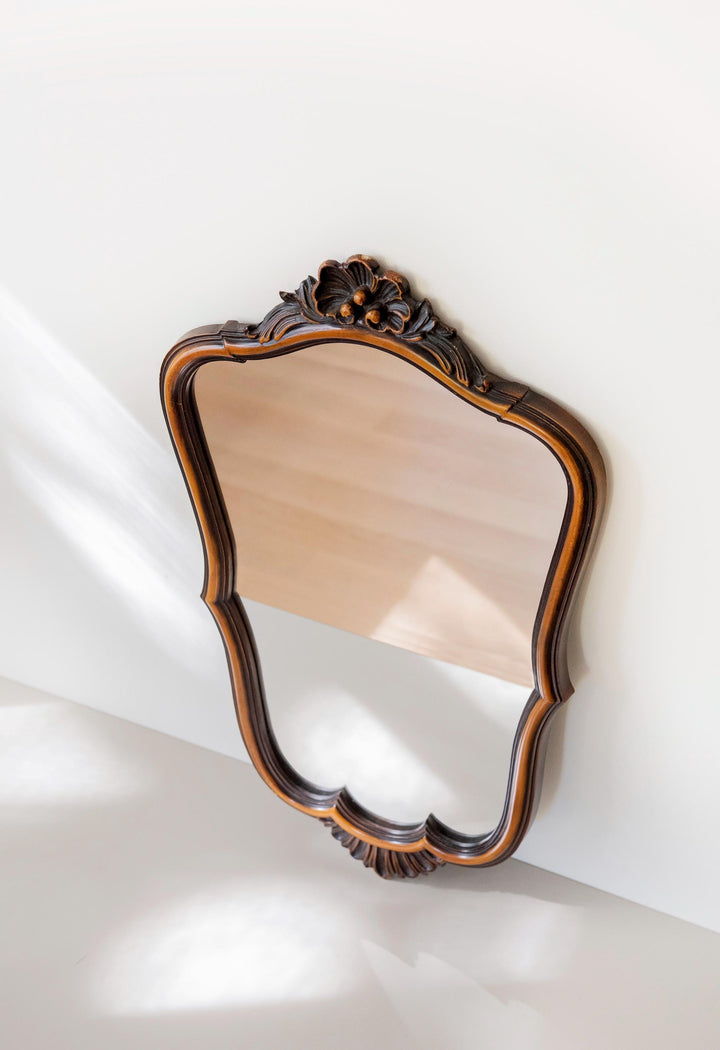 Vintage Scalloped Wall Mirror - French Rococo Style