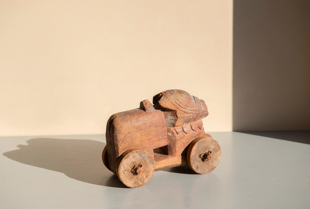 Antique Indian Nandi Bull on Wheels