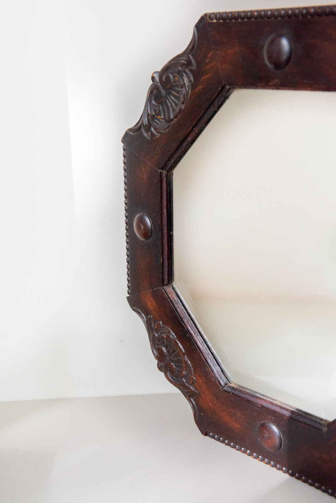 Antique Art Deco Octagonal Wall Mirror - Amsterdam School