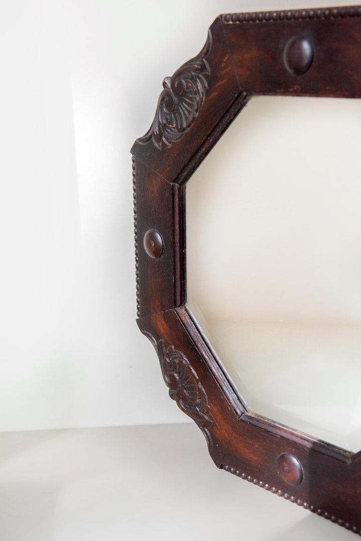 Antique Art Deco Octagonal Wall Mirror - Amsterdam School