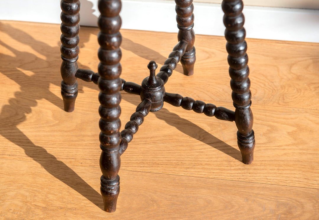 Antique Bobbin Stool - Octagonal Plant Stand, c. 1900