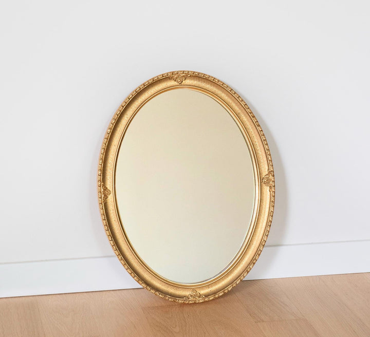 Vintage Dutch Oval Gold Mirror – 1960s