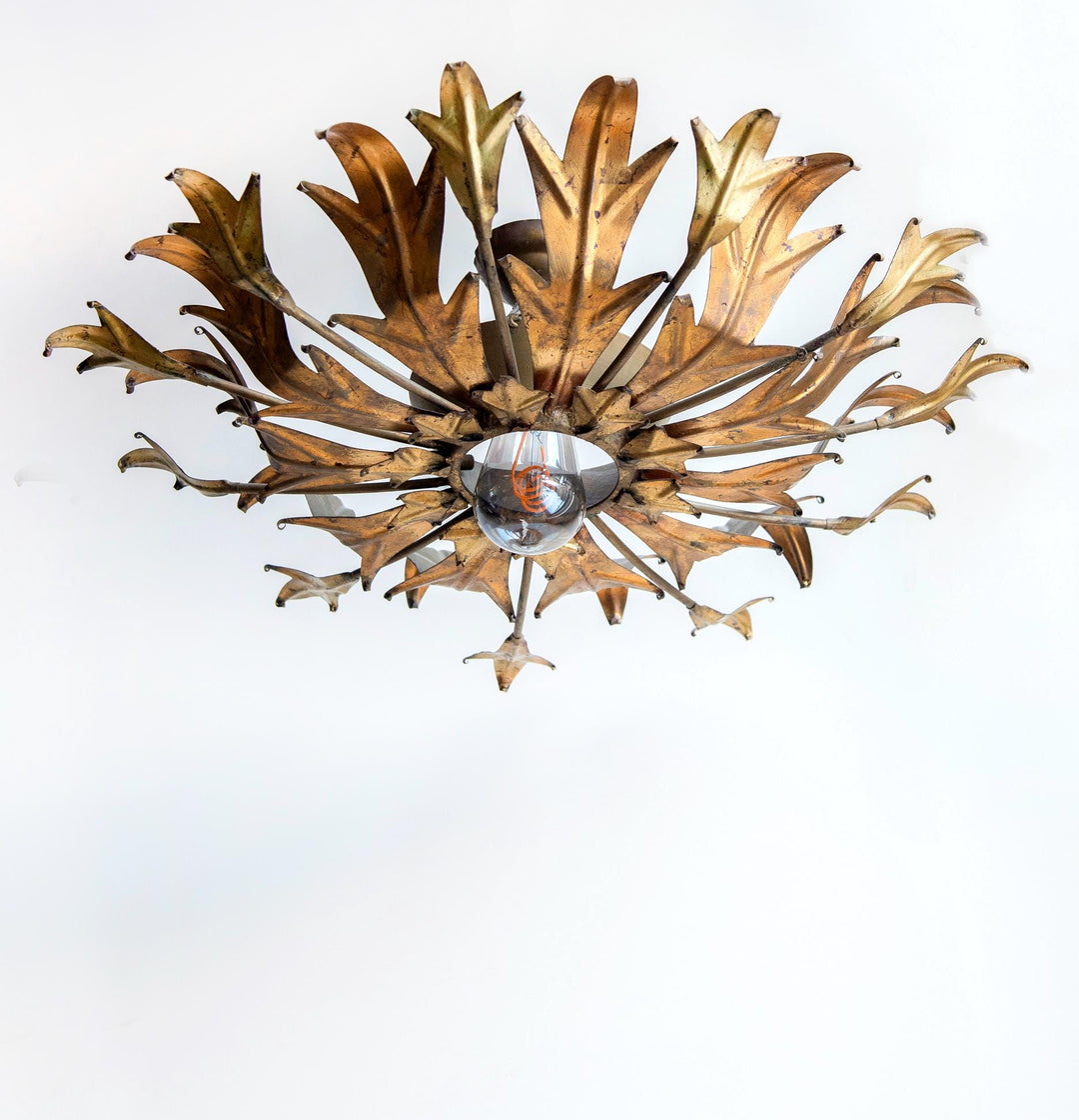 Italian Sunburst Ceiling Lamp, 1960s
