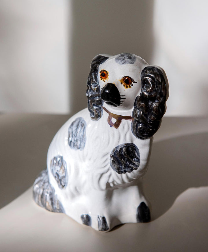 Antique English Staffordshire Style Spaniel Dogs
