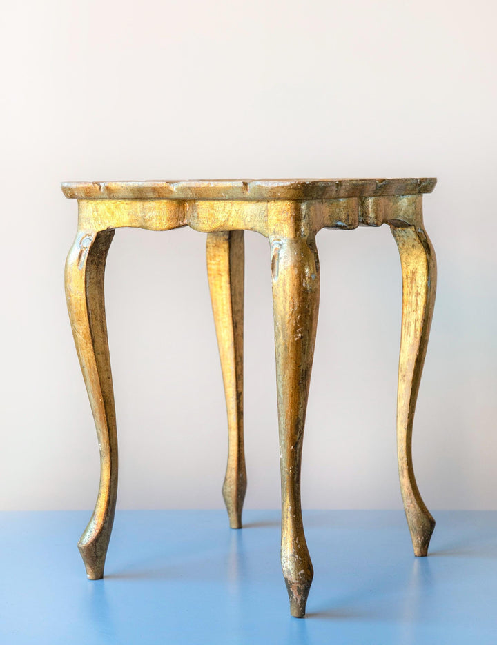 Vintage Florentine Giltwood Side Table - Plant Stand, 1960s