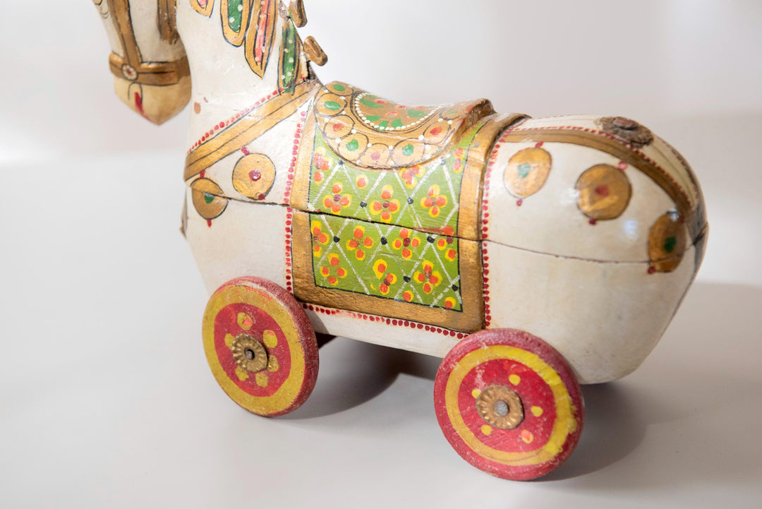 Antique Indian Wooden Horse Box