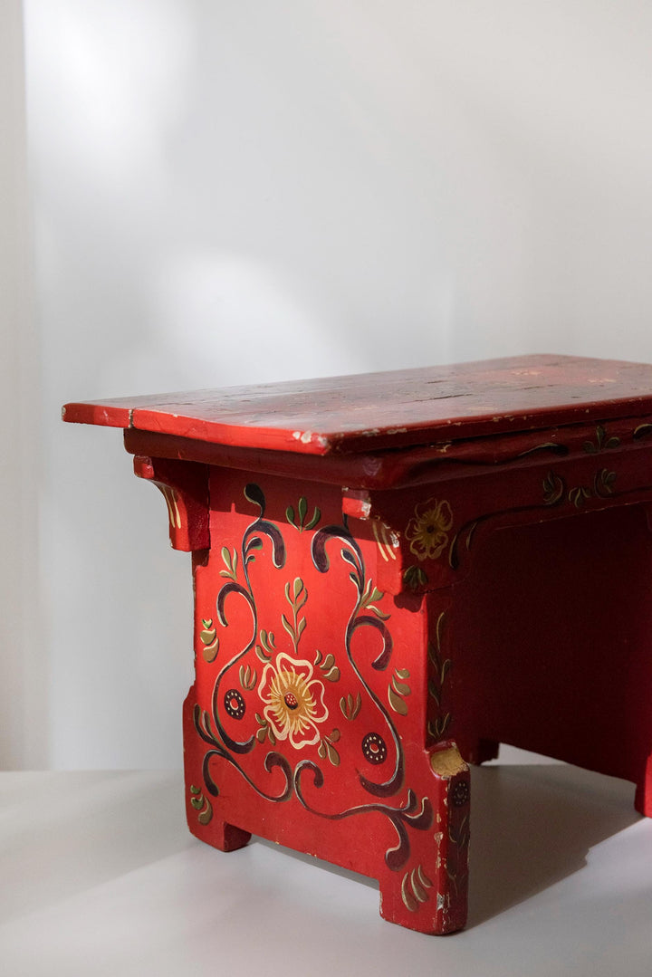 Antique Dutch Folk Art Stool – 19th Century