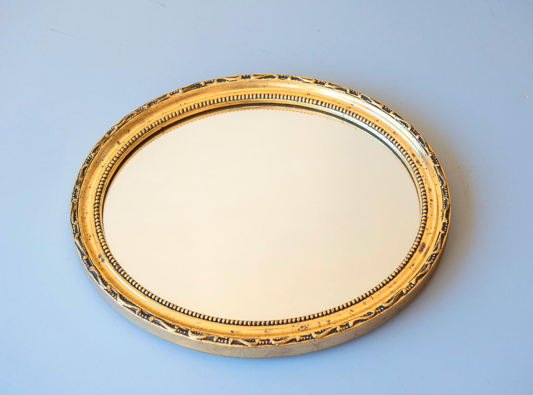 Vintage Dutch Oval Gold Mirror - Pieterman, 1960s