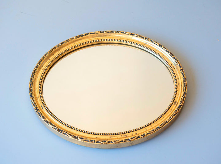 Vintage Dutch Oval Gold Mirror - Pieterman, 1960s