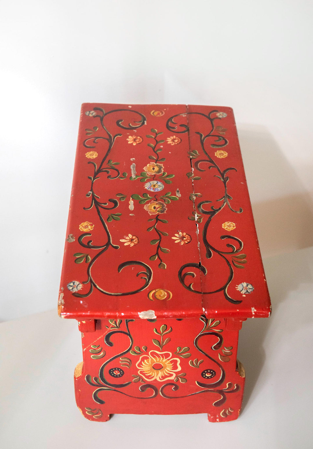 Antique Dutch Folk Art Stool – 19th Century