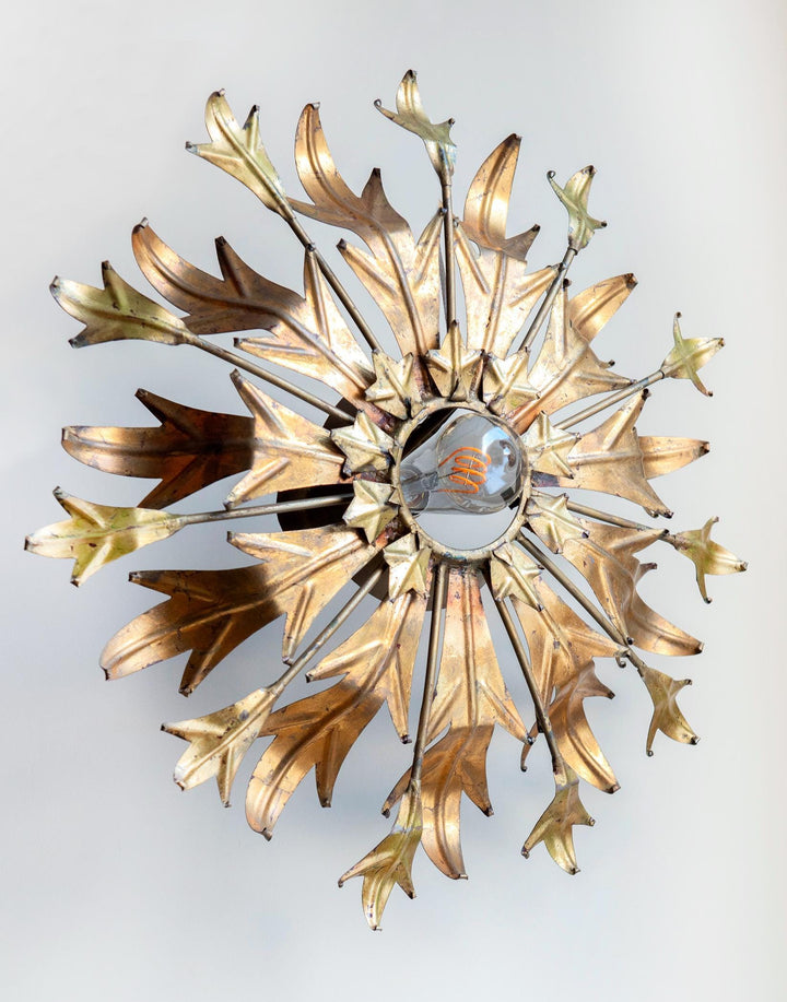 Italian Sunburst Ceiling Lamp, 1960s