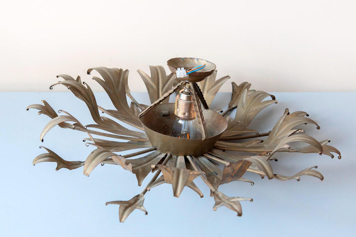 Italian Sunburst Ceiling Lamp, 1960s