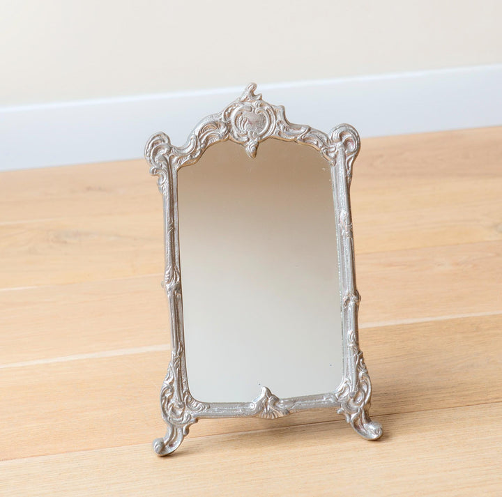 Vintage Ornate Silver Table Mirror