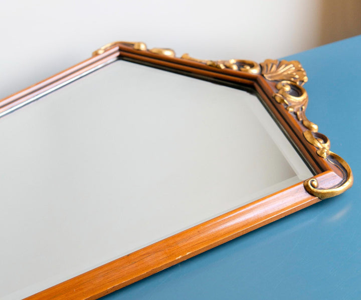 Ornate Vintage Wall Mirror - Beveled Glass