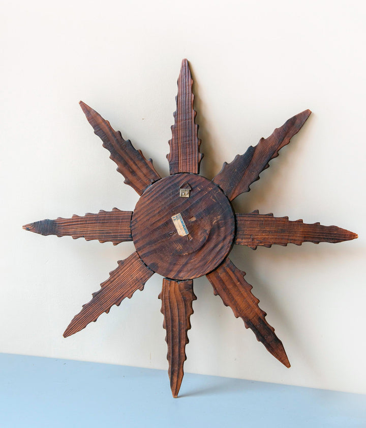 Vintage Spanish Carved Sunburst Mirror, 1960s