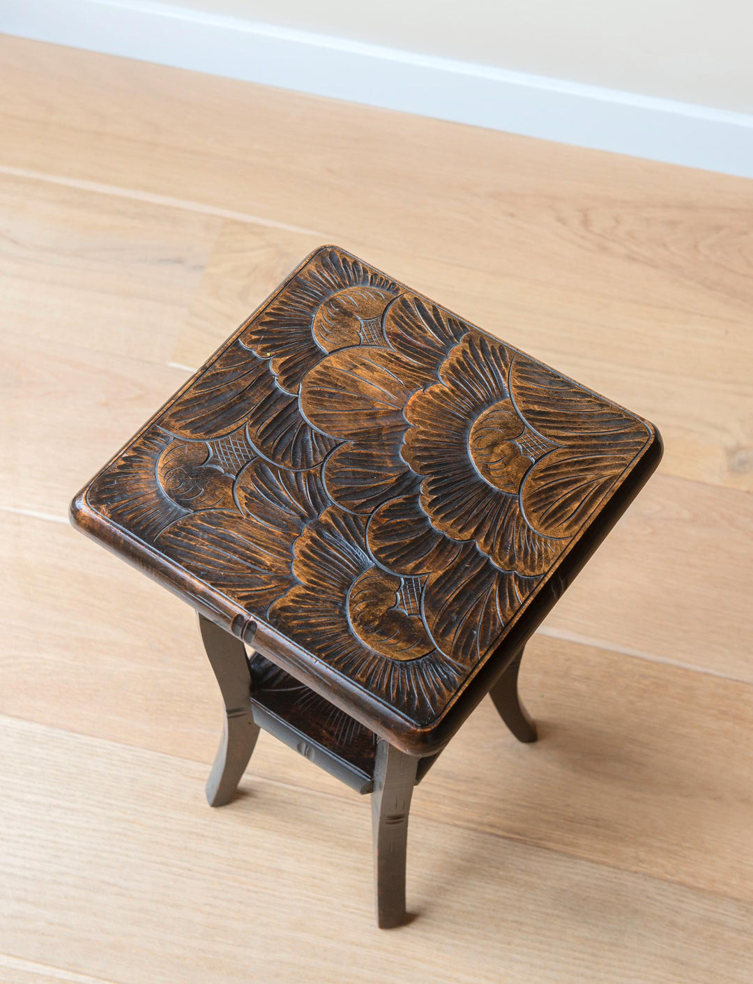 Antique Japanese Hand Carved Side Table - Liberty & Co