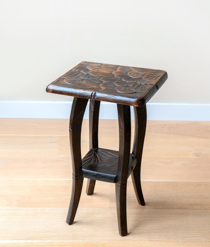 Antique Japanese Hand Carved Side Table - Liberty & Co