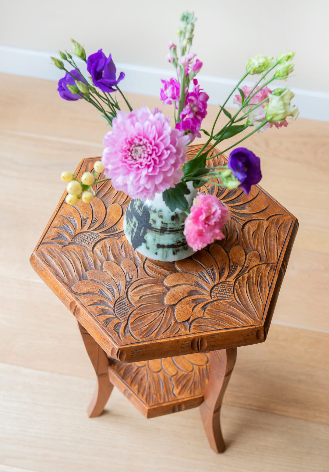 Antique Japanese Hexagon Side Table, Liberty & Co