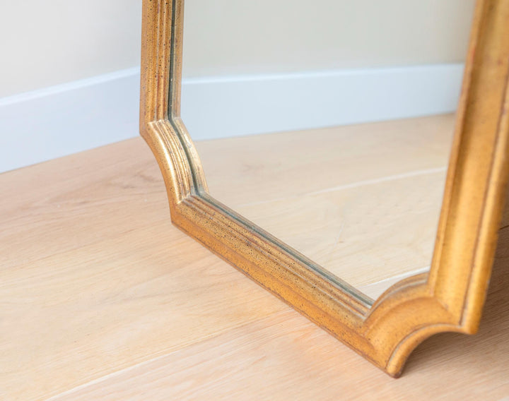 Large Belgian Mirror, Scalloped Golden Frame - Deknudt