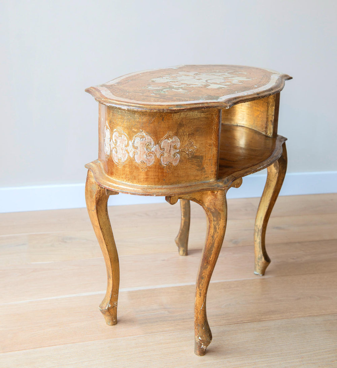 Italian Florentine Oval Coffee Table, Giltwood