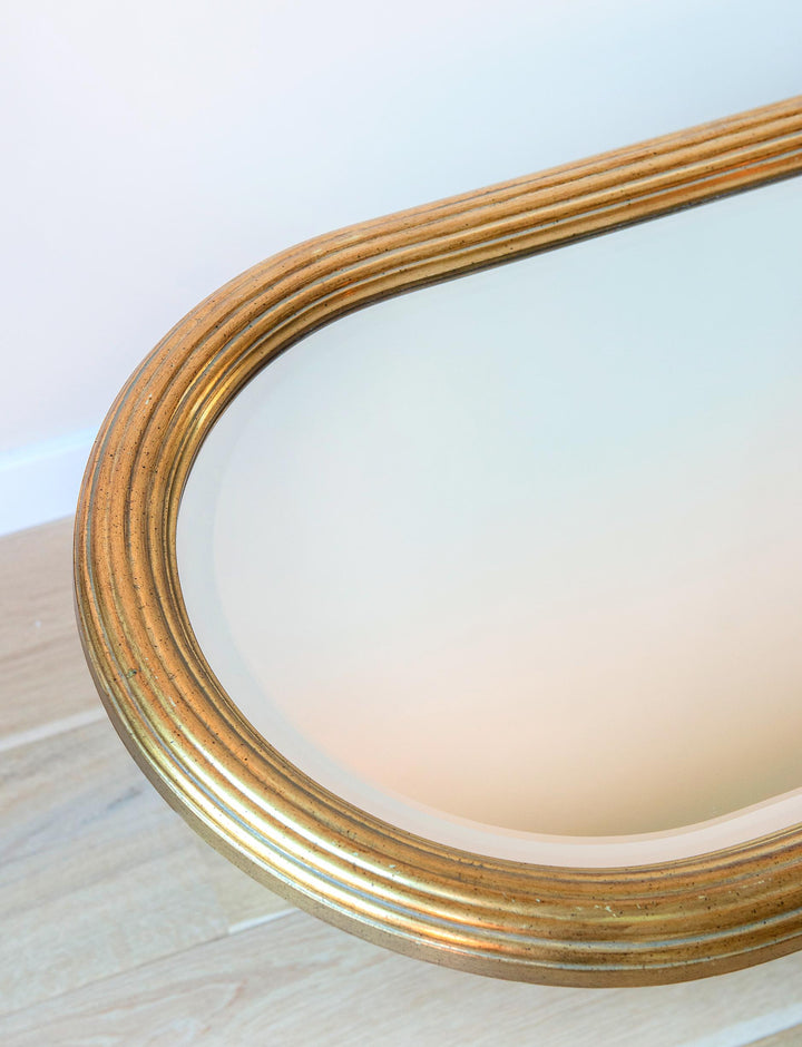 Tall Hollywood Regency Golden Arch Mirror, Deknudt