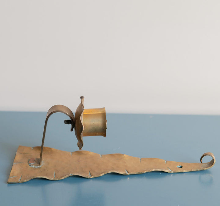 Decorative Hammered Brass Candle Holders for Wall – Set of Two