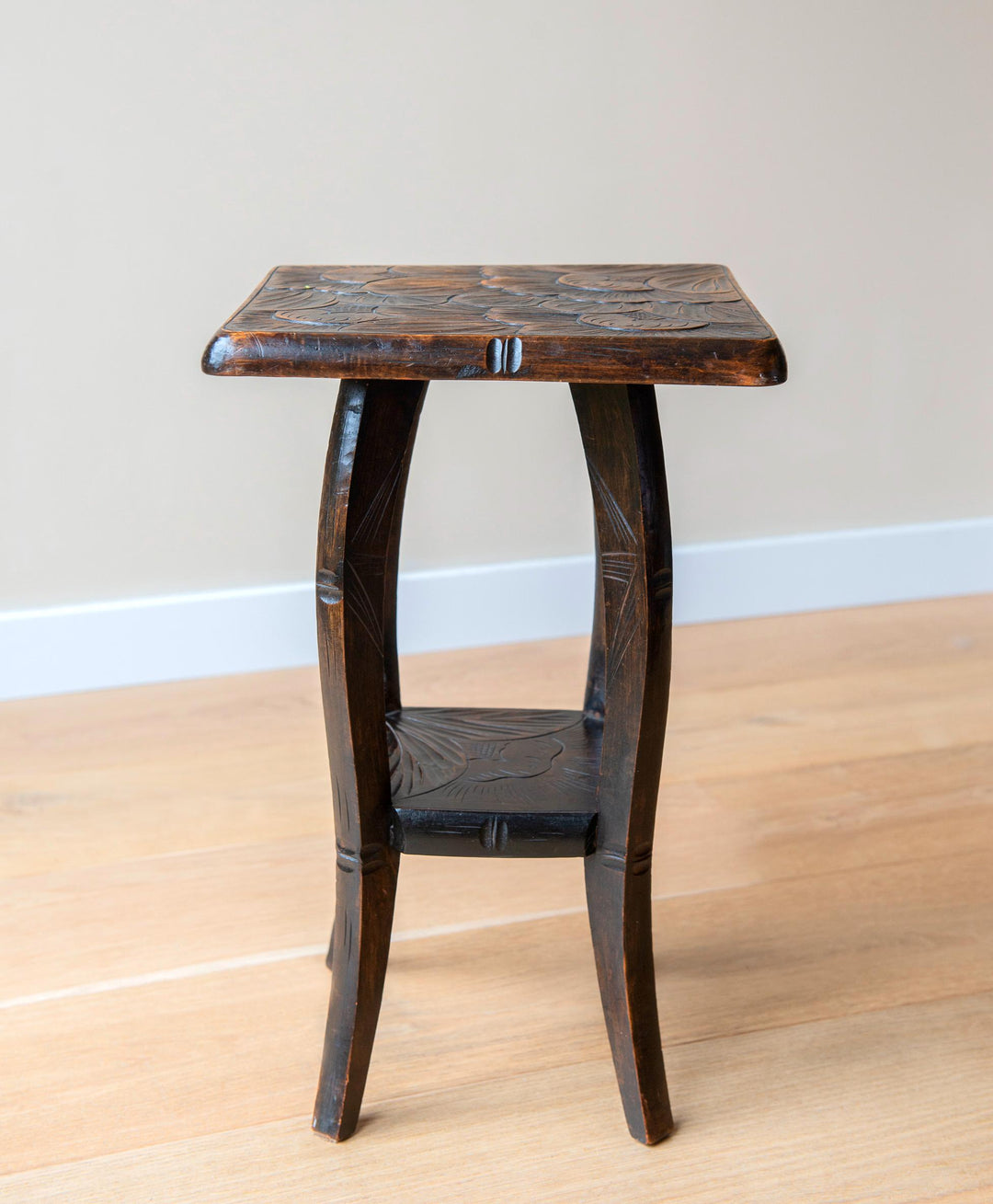 Antique Japanese Hand Carved Side Table - Liberty & Co