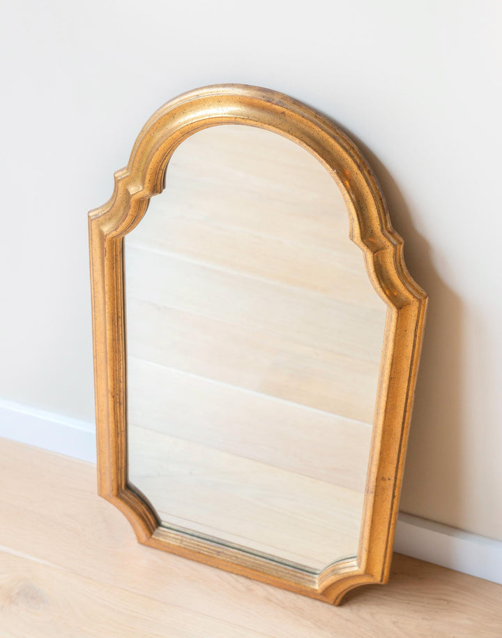 Large Belgian Mirror, Scalloped Golden Frame - Deknudt
