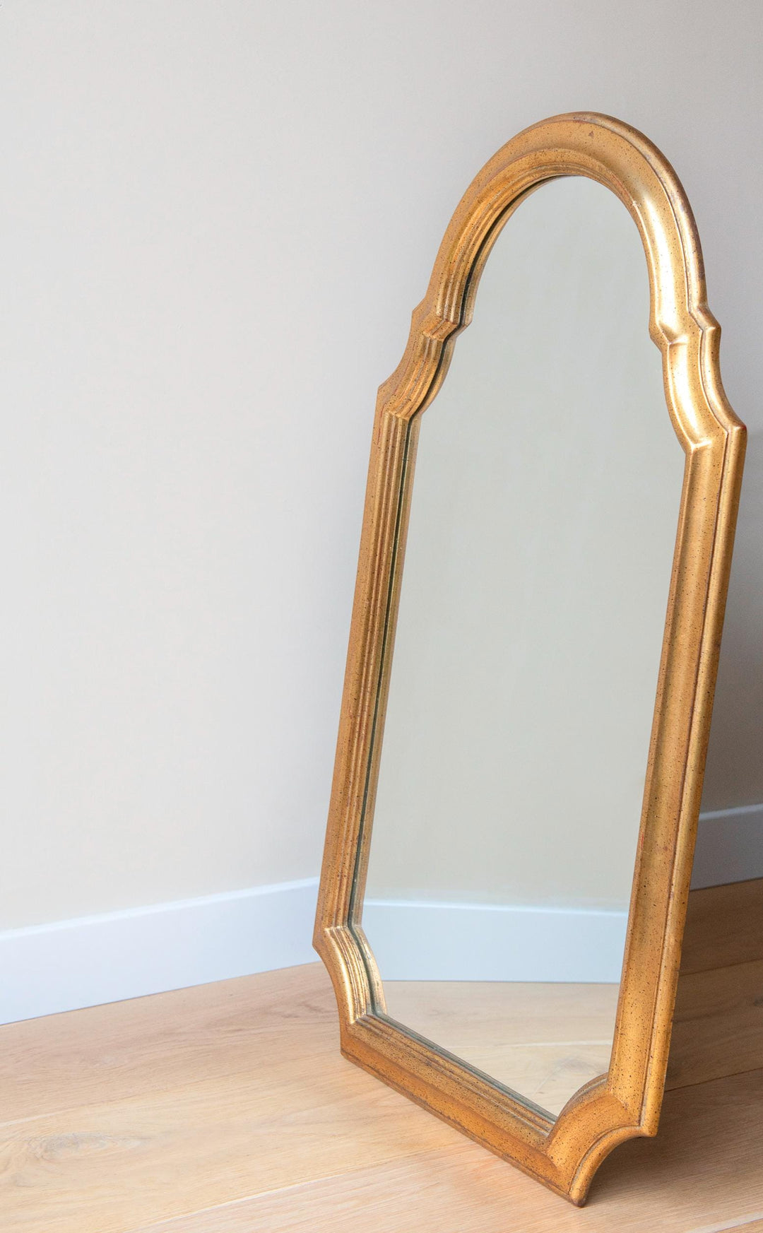 Large Belgian Mirror, Scalloped Golden Frame - Deknudt