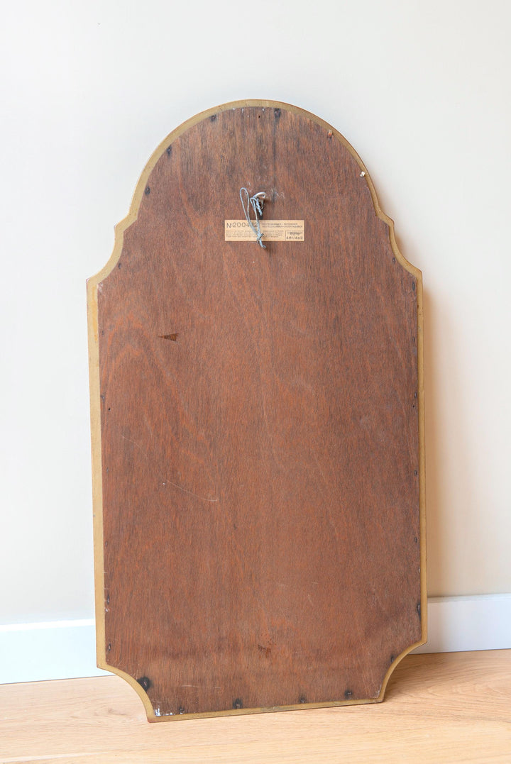 Large Belgian Mirror, Scalloped Golden Frame - Deknudt