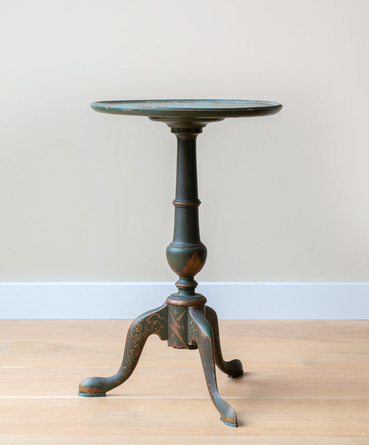 Antique Blue Chinoiserie Wine Table, 19th Century