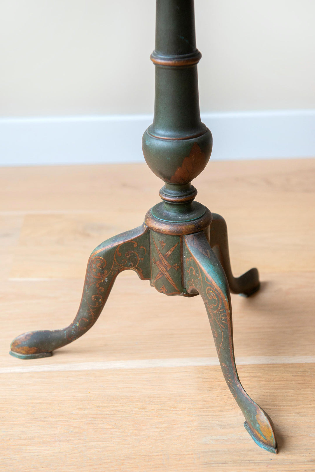 Antique Blue Chinoiserie Wine Table, 19th Century