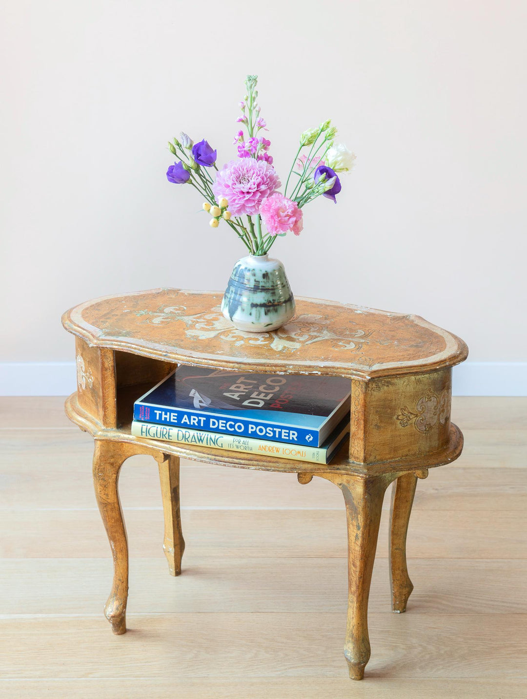 Italian Florentine Oval Coffee Table, Giltwood