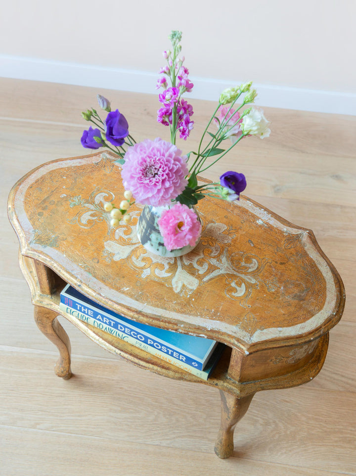 Italian Florentine Oval Coffee Table, Giltwood