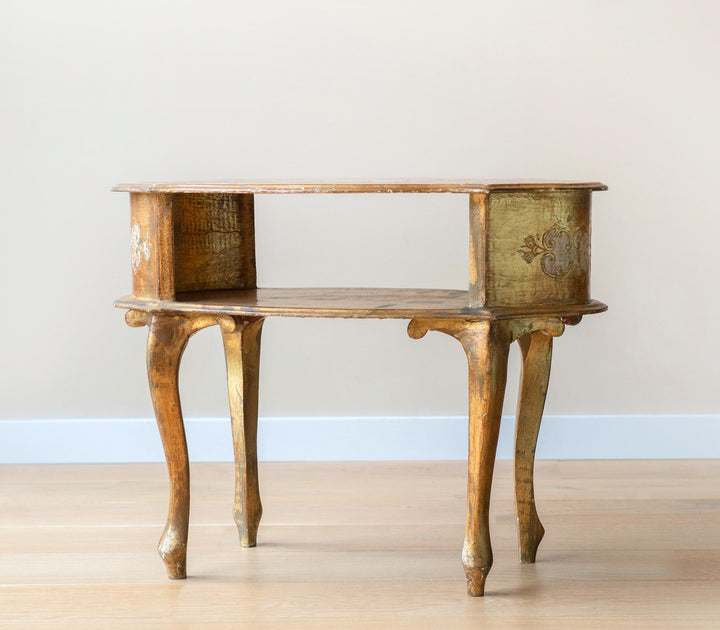 Italian Florentine Oval Coffee Table, Giltwood