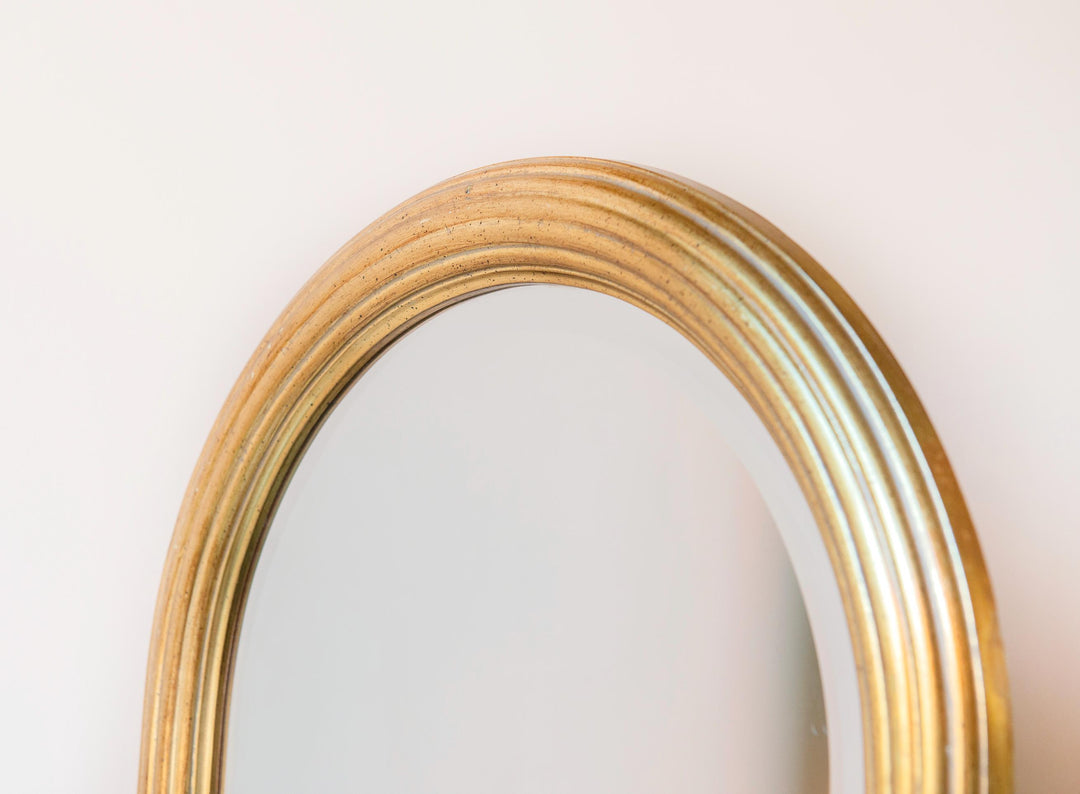 Tall Hollywood Regency Golden Arch Mirror, Deknudt