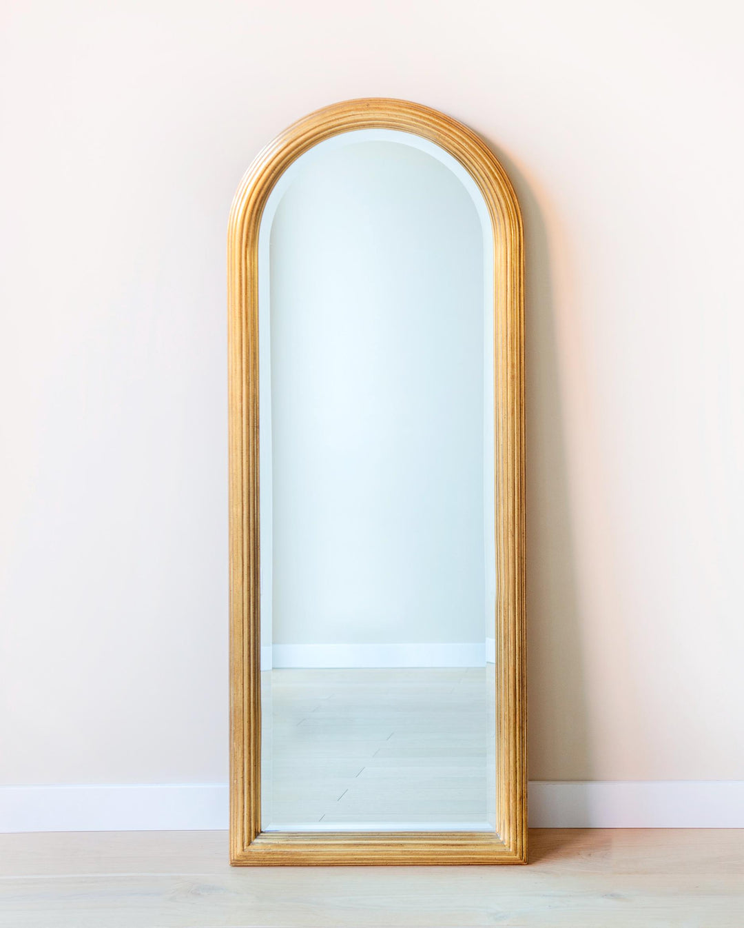 Tall Hollywood Regency Golden Arch Mirror, Deknudt