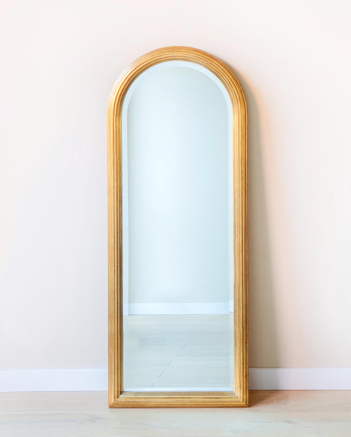 Tall Hollywood Regency Golden Arch Mirror, Deknudt