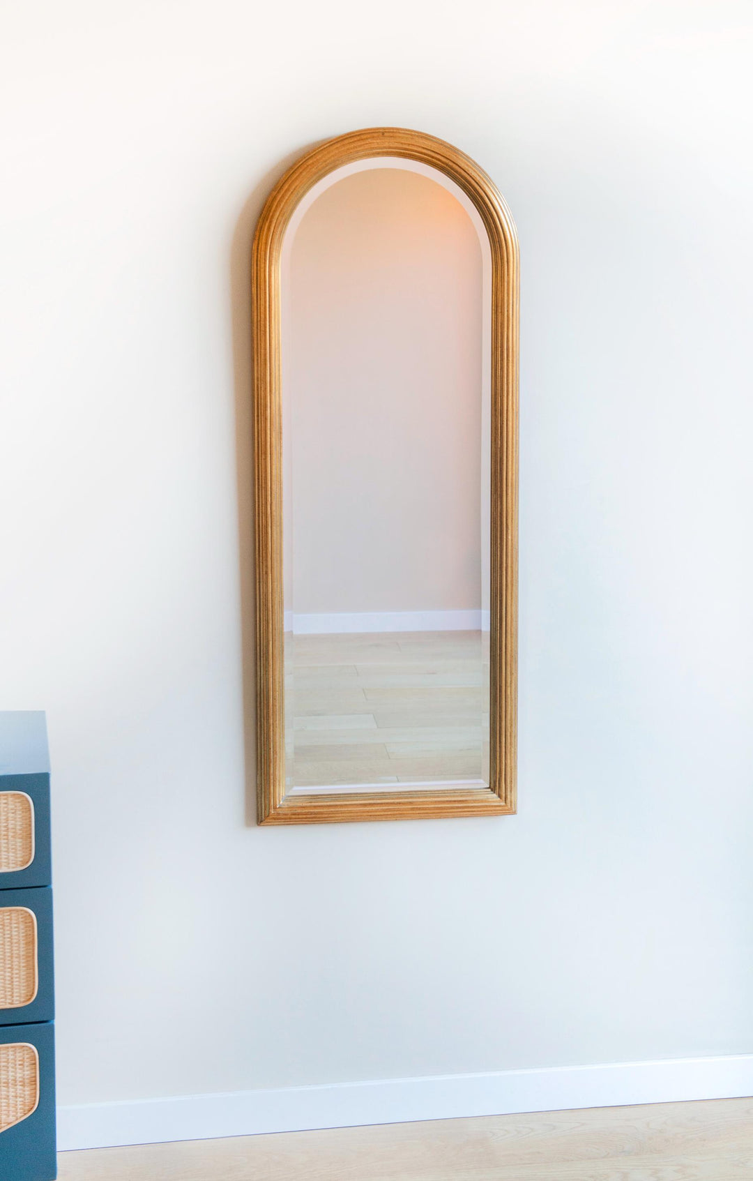 Tall Hollywood Regency Golden Arch Mirror, Deknudt