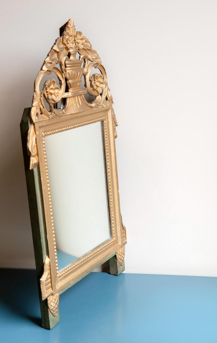 Antique Gold French Bridal Mirror, 19th Century
