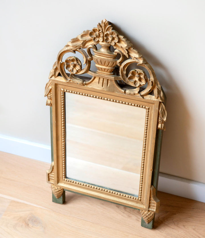 Antique Gold French Bridal Mirror, 19th Century