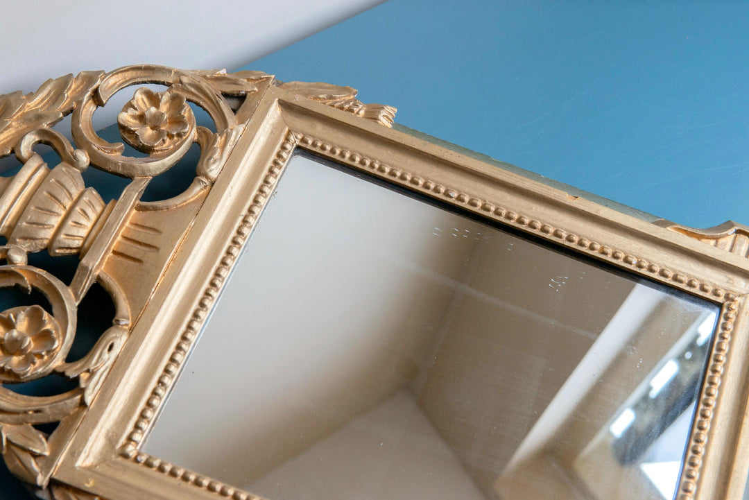 Antique Gold French Bridal Mirror, 19th Century
