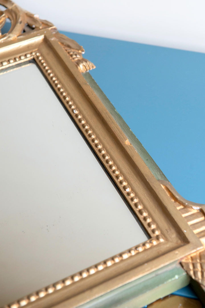 Antique Gold French Bridal Mirror, 19th Century