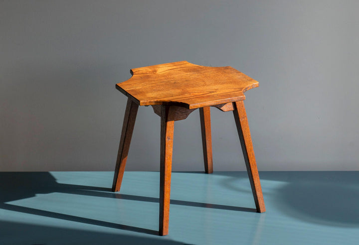 Oak Side Table, Art Deco, 1940s Design