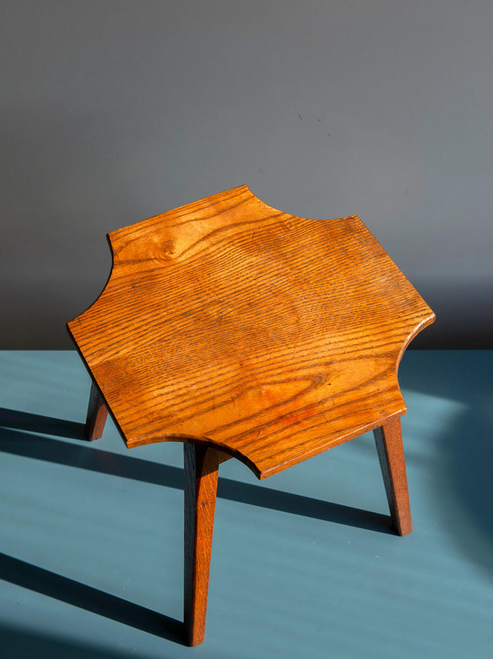 Oak Side Table, Art Deco, 1940s Design